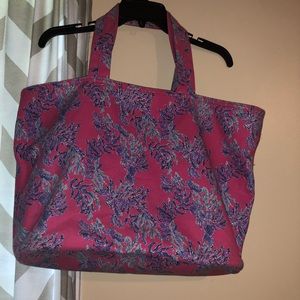 Lilly Pulitzer Palm beach tote bag pink samba